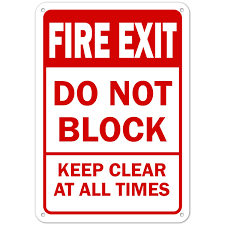 Emergency Fire Exit Signs Aluminum