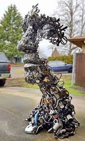 Recycled Metal Sculptures Garden Art