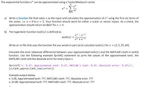 solved the exponential function e can