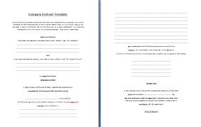 Company Contract Template Contract Templates