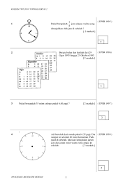 Matematik masa & waktu tahun 2. Kertas 2 Masa Dan Waktu Tahun 6