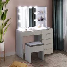 bedroom vanity table set 10 led mirror