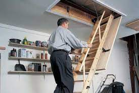 how to install pull down attic stairs