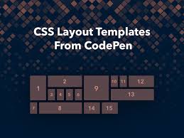 css layout templates from codepen