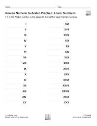 Roman Worksheets Roman Numeral Worksheets Math Genius Roman