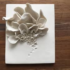 Wall Hanging Ceramic Sculpture Flower