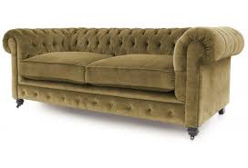 Vintage Velvet Chesterfield Sofa