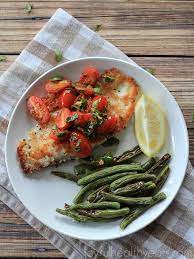panko crusted tilapia with tomato and