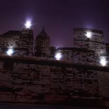 Led Lighted Famous New York City Brooklyn Bridge Skyline