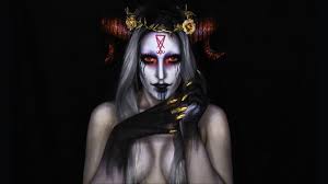 black magic demon halloween makeup