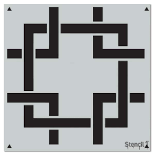 Stencil1 Square Lattice Repeat Pattern