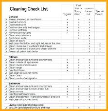 House Cleaning Checklist Template House Cleaning Template Excel
