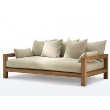 brown wood wooden 4 seater single sofa