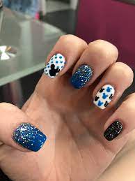 Blue Disney Mickey Mouse Nails | Disney acrylic nails, Disney nails, Disney  inspired nails