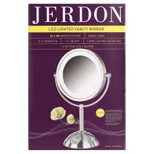 jerdon lighted tabletop makeup mirror