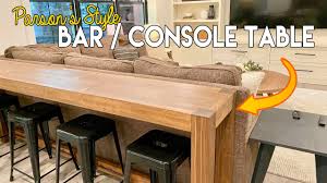 console table that doubles as a bar