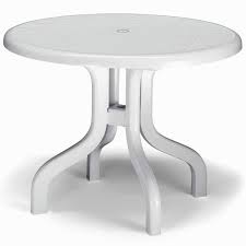 round plastic garden table