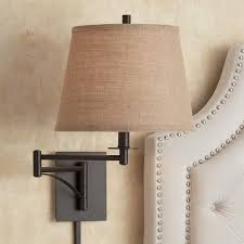 Brinly Plug In Swing Arm Wall Lamp With