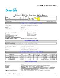 msds diversey inc material safety
