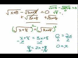 Solving Radical Equations With Radicals
