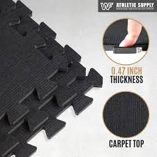 cap black carpet texture top 24 in x 24 in x 12 mm interlocking tiles for home gym kids room and living room 48 sq ft