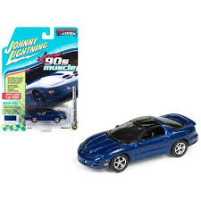 Johnny Lightning Jlmc014 Johnny Lightning 1 64 Scale Dark Blue 1999 Pontiac Firebird Trans Am Diecast Car