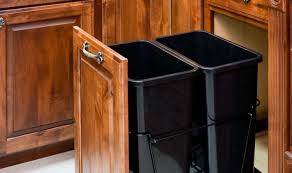 diy pull out trash can in a kitchen