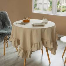 pure linen washable tablecloth with