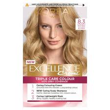 8/3 therefore, this equation is true: L Oreal Paris Excellence Permanent Hair Dye Natural Golden Blonde 8 3 Sainsbury S