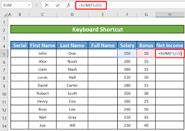 how to apply autofill shortcut in excel