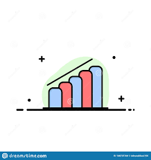 Chart Progress Report Analysis Business Flat Line Filled