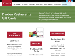 Each time you use it, we'll deduct that amount from the balance until you've used the full balance of the card. Darden Restaurants Gift Card Balance Check Balance Enquiry Links Reviews Contact Social Terms And More Gcb Today