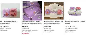Whether you are a fan or not, we've all seen the hilarious memes across the. Limited Edition Packaging From Mcdonald S Bts Meal Sold Online For Exorbitant Prices Youthopia