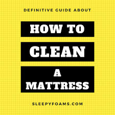 how to clean a mattress urine stains