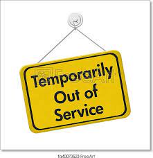 Out of service sign free printable. Free Art Print Of Temporarily Out Of Service Sign Temporarily Out Of Service A Yellow And Black Sign With The Words Temporarily Out Of Service Isolated On A White Background Freeart