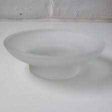 Frosted Glass Round Soap Dish 01000023