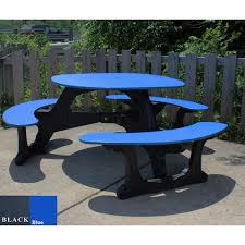 46 round recycled plastic picnic table