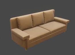 Low Poly Couch Sofa Free 3d Model