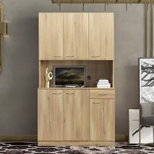 seafuloy 70 87 in tall oak cabinet