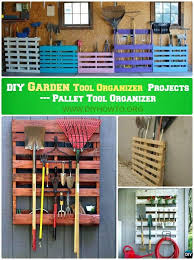 diy pallet garden tool rack organizer