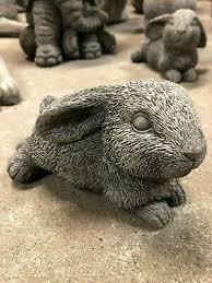 concrete stone sculpture tiny rabbit