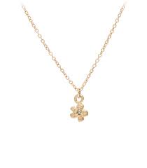 diamond daisy charm necklace