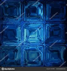 Blue Glass Tiles Cubes Window Screen Abstract Image Stock