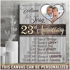 personalized 23rd anniversary gift