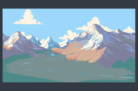 free mountain backgrounds pixel art