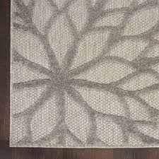 nourison alh05 aloha silver grey area rug 5 3 x 7 5