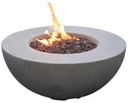 modeno outdoor roca fire pit table grey