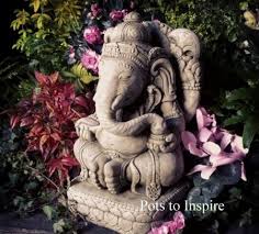 Large Ganesh Stoneware Garden Ornament