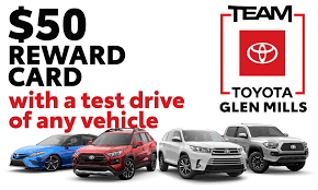 50 test drive offer team toyota of