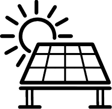 Solar Panel Vector Icon Decal Sticker